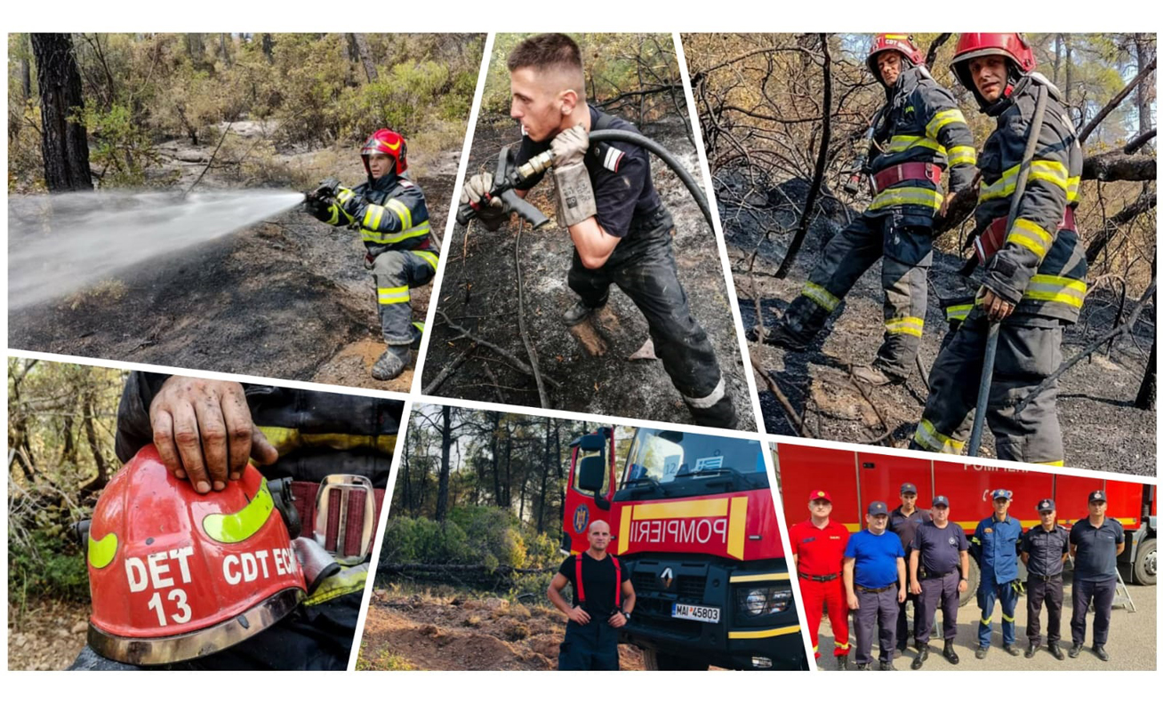 Pompierii din România și Moldova fac echipă în insula Evia