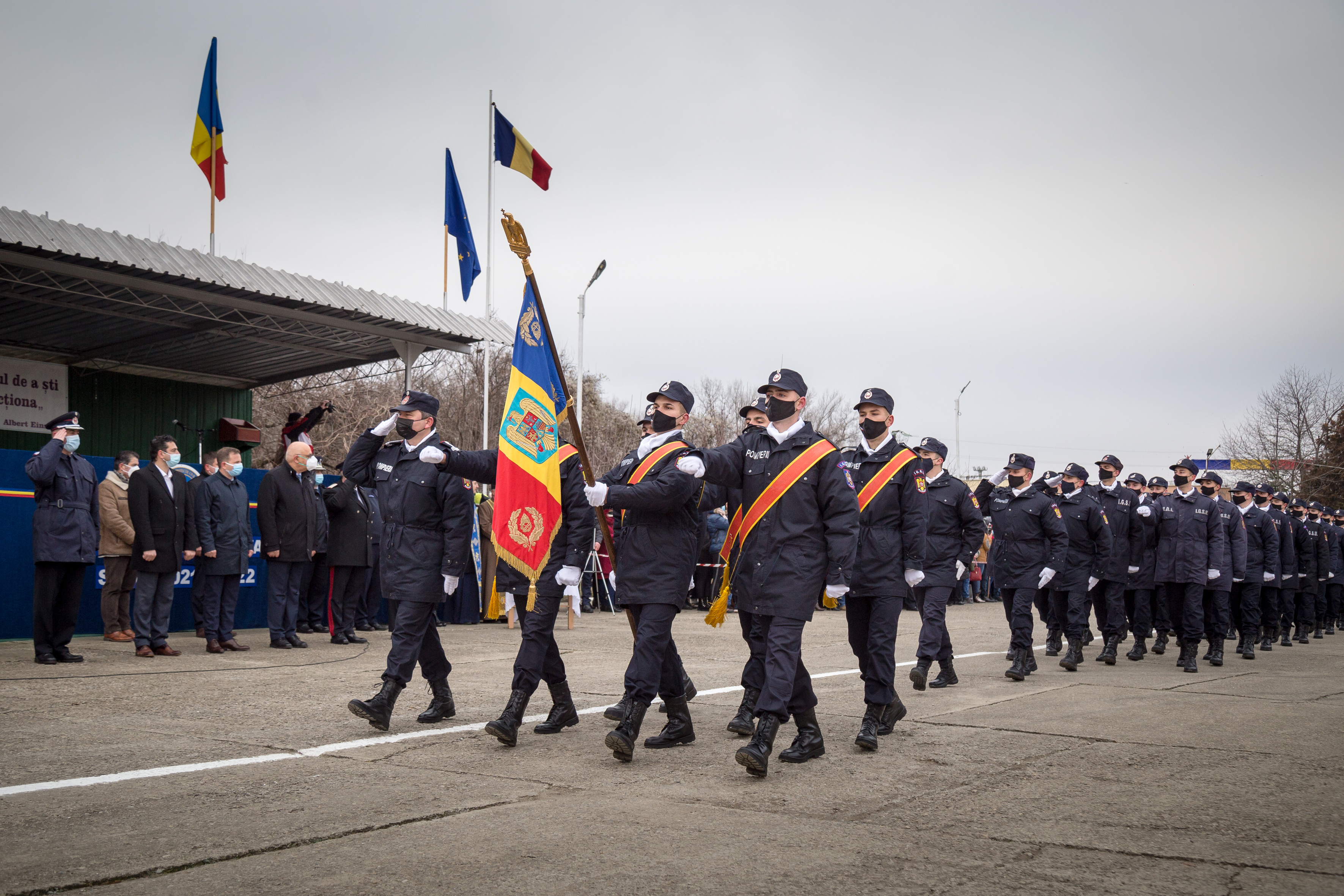 Jurământul militar al elevilor Școlii de Subofiţeri de Pompieri şi Protecţie Civilă - Boldești